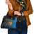 Fijian and Australian Culture Together Shoulder Handbag Aboriginal Art and Tapa Motifs with Kangaroo and Palm Tree - Polynesian Pride