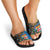 Fijian and Australian Culture Together Slide Sandals Aboriginal Art and Tapa Motifs with Kangaroo and Palm Tree - Polynesian Pride