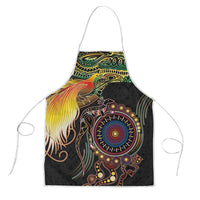 Papua New Guinea and Australia Together Apron Bird of Paradise and Kangaroo Melanesian Aboriginal Motifs - Polynesian Pride