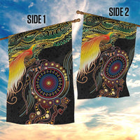 Papua New Guinea and Australia Together Garden Flag Bird of Paradise and Kangaroo Melanesian Aboriginal Motifs - Polynesian Pride