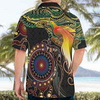 Papua New Guinea and Australia Together Hawaiian Shirt Bird of Paradise and Kangaroo Melanesian Aboriginal Motifs - Polynesian Pride