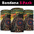Papua New Guinea and Australia Together Neck Gaiter Bird of Paradise and Kangaroo Melanesian Aboriginal Motifs - Polynesian Pride