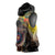 Papua New Guinea and Australia Together Sleeveless Hoodie Bird of Paradise and Kangaroo Melanesian Aboriginal Motifs - Polynesian Pride