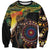 Papua New Guinea and Australia Together Sweatshirt Bird of Paradise and Kangaroo Melanesian Aboriginal Motifs - Polynesian Pride