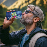 Hawaiian Mele Kalikimaka 4 in 1 Can Cooler Tumbler Funny Santa on Whale Island with Kakau Tattoos - Polynesian Pride