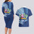 Hawaiian Mele Kalikimaka Couples Matching Long Sleeve Bodycon Dress and Hawaiian Shirt Funny Santa on Whale Island with Kakau Tattoos - Polynesian Pride