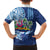 Hawaiian Mele Kalikimaka Family Matching Off The Shoulder Long Sleeve Dress and Hawaiian Shirt Funny Santa on Whale Island with Kakau Tattoos - Polynesian Pride
