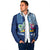 Hawaiian Mele Kalikimaka Padded Jacket Funny Santa on Whale Island with Kakau Tattoos - Polynesian Pride