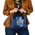 Hawaiian Mele Kalikimaka Shoulder Handbag Funny Santa on Whale Island with Kakau Tattoos - Polynesian Pride