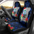 Guam Christmas Car Seat Cover Santa Gift Latte Stone and Sea Turle Mix Hibiscus Chamorro Blue Style LT03