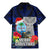 Guam Christmas Family Matching Mermaid Dress and Hawaiian Shirt Santa Gift Latte Stone and Sea Turle Mix Hibiscus Chamorro Blue Style LT03