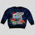 Guam Christmas Kid Ugly Christmas Sweater Santa Gift Latte Stone and Sea Turle Mix Hibiscus Chamorro Blue Style LT03