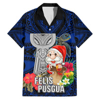 Custom Guam Christmas Family Matching Mermaid Dress and Hawaiian Shirt Santa Gift Latte Stone and Sea Turle Mix Hibiscus Chamorro Blue Style LT03