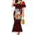 Guam Christmas Family Matching Mermaid Dress and Hawaiian Shirt Santa Gift Latte Stone and Sea Turle Mix Hibiscus Chamorro Red Style LT03