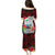 Guam Christmas Family Matching Puletasi Dress and Hawaiian Shirt Santa Gift Latte Stone and Sea Turle Mix Hibiscus Chamorro Red Style LT03