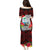 Guam Christmas Puletasi Santa Gift Latte Stone and Sea Turle Mix Hibiscus Chamorro Red Style LT03