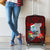 Custom Guam Christmas Luggage Cover Santa Gift Latte Stone and Sea Turle Mix Hibiscus Chamorro Red Style LT03