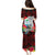 Custom Guam Christmas Puletasi Santa Gift Latte Stone and Sea Turle Mix Hibiscus Chamorro Red Style LT03