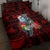 Custom Guam Christmas Quilt Bed Set Santa Gift Latte Stone and Sea Turle Mix Hibiscus Chamorro Red Style LT03