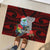 Custom Guam Christmas Rubber Doormat Santa Gift Latte Stone and Sea Turle Mix Hibiscus Chamorro Red Style LT03