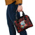 Custom Guam Christmas Shoulder Handbag Santa Gift Latte Stone and Sea Turle Mix Hibiscus Chamorro Red Style LT03