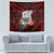 Custom Guam Christmas Tapestry Santa Gift Latte Stone and Sea Turle Mix Hibiscus Chamorro Red Style LT03