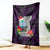 Guam Christmas Blanket Santa Gift Latte Stone and Sea Turle Mix Hibiscus Chamorro Pink Style LT03