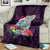 Guam Christmas Blanket Santa Gift Latte Stone and Sea Turle Mix Hibiscus Chamorro Pink Style LT03