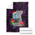Guam Christmas Blanket Santa Gift Latte Stone and Sea Turle Mix Hibiscus Chamorro Pink Style LT03