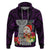 Guam Christmas Hoodie Santa Gift Latte Stone and Sea Turle Mix Hibiscus Chamorro Pink Style LT03