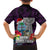 Guam Christmas Kid Hawaiian Shirt Santa Gift Latte Stone and Sea Turle Mix Hibiscus Chamorro Pink Style LT03