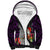 Guam Christmas Sherpa Hoodie Santa Gift Latte Stone and Sea Turle Mix Hibiscus Chamorro Pink Style LT03