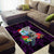 Custom Guam Christmas Area Rug Santa Gift Latte Stone and Sea Turle Mix Hibiscus Chamorro Pink Style LT03