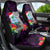 Custom Guam Christmas Car Seat Cover Santa Gift Latte Stone and Sea Turle Mix Hibiscus Chamorro Pink Style LT03