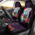 Custom Guam Christmas Car Seat Cover Santa Gift Latte Stone and Sea Turle Mix Hibiscus Chamorro Pink Style LT03