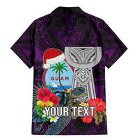 Custom Guam Christmas Family Matching Mermaid Dress and Hawaiian Shirt Santa Gift Latte Stone and Sea Turle Mix Hibiscus Chamorro Pink Style LT03