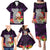 Custom Guam Christmas Family Matching Puletasi Dress and Hawaiian Shirt Santa Gift Latte Stone and Sea Turle Mix Hibiscus Chamorro Pink Style LT03