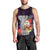 Custom Guam Christmas Men Tank Top Santa Gift Latte Stone and Sea Turle Mix Hibiscus Chamorro Pink Style LT03