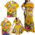 Niue Waitangi Family Matching Off Shoulder Maxi Dress and Hawaiian Shirt Tropical Flower Tapa Pattern LT03 - Polynesian Pride