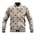 Tukenny Pattern Fijian War Clubs Baseball Jacket LT03 Unisex Beige - Polynesian Pride