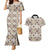 Tukenny Pattern Fijian War Clubs Couples Matching Mermaid Dress and Hawaiian Shirt LT03 Beige - Polynesian Pride