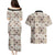 Tukenny Pattern Fijian War Clubs Couples Matching Puletasi and Hawaiian Shirt LT03 - Polynesian Pride