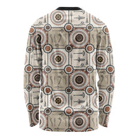 Tukenny Pattern Fijian War Clubs Long Sleeve Shirt LT03 - Polynesian Pride