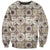 Tukenny Pattern Fijian War Clubs Sweatshirt LT03 Unisex Beige - Polynesian Pride