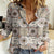 Tukenny Pattern Fijian War Clubs Women Casual Shirt LT03 Female Beige - Polynesian Pride