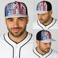 Hawaiian Manta Ray Baseball Net Cap with Hawaii Flag and Flowers