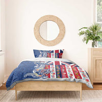 Hawaiian Manta Ray and Turtle Tribal Tattoo Bedding Set With Hawaii Flag and Flowers LT03 - Polynesian Pride