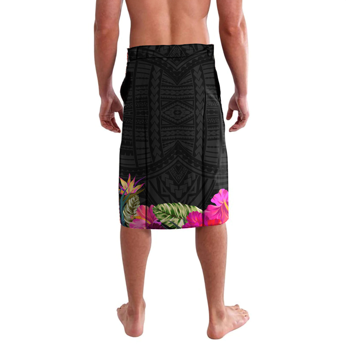 Personalized American Samoa Flag Day Lavalava Tanoa and Fue mix Hibiscus Flower Polynesian Pattern