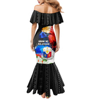 Philippines Independence Day Family Matching Mermaid Dress and Hawaiian Shirt Philippines Eagle and Sampaguita Jasmine Yakan Tribal