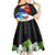 Philippines Independence Day Kid Short Sleeve Dress Philippines Eagle and Sampaguita Jasmine Yakan Tribal